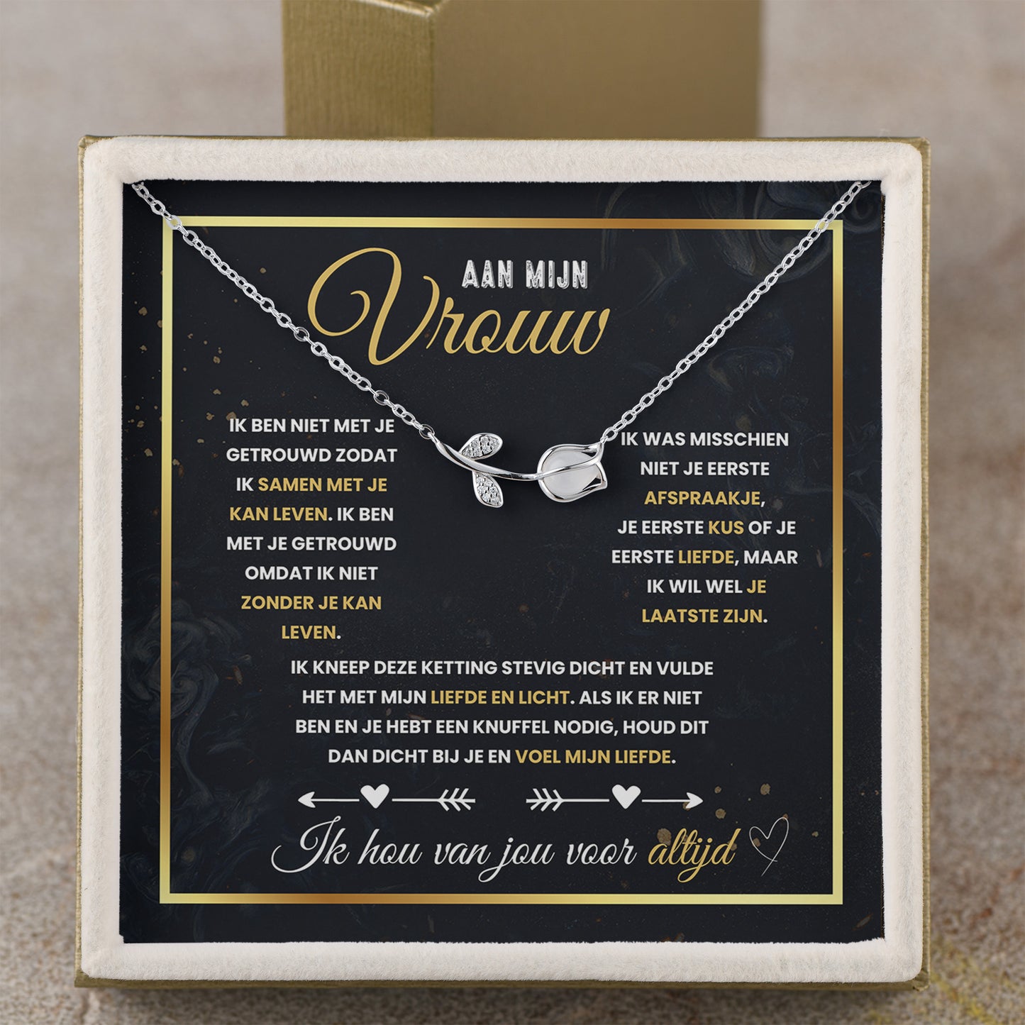 Tulp Ketting π· - Aan Mijn Vrouw | 925 Zilver | Luxe Cadeau