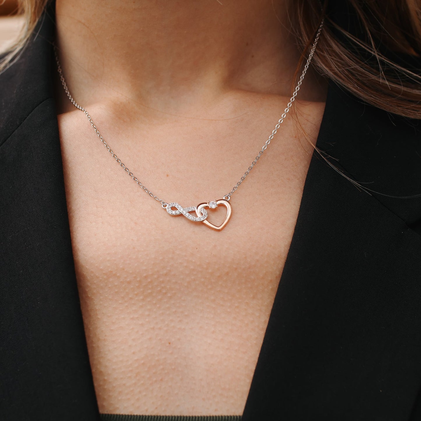 Infinity Hart Ketting – Aan Mijn Schatt | 925 Zilver | Luxe Cadeau