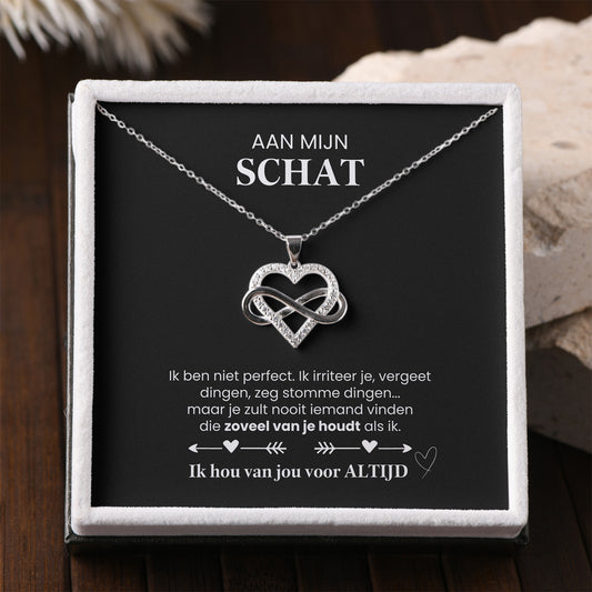 Voor Mijn Schat – 925 Zilveren Ketting Met Een Boodschap Die Recht In Het Hart Gaat