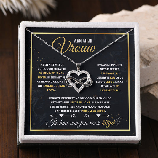 Hart Ketting - Aan Mijn Vrouw | 925 Zilver | Luxe Cadeau