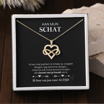 Voor Mijn Schat – 925 Zilveren Ketting Met Een Boodschap Die Recht In Het Hart Gaat