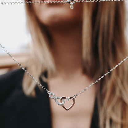 Infinity Hart Ketting – Aan Mijn Schatt | 925 Zilver | Luxe Cadeau