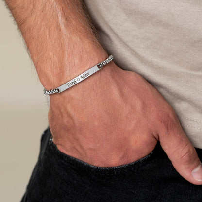 Persoonlijke Heren Armband – Gravure naar Keuze
